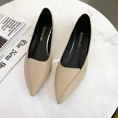 LADIES SINGLE SHOES FLAT BOTTOM CASUAL
